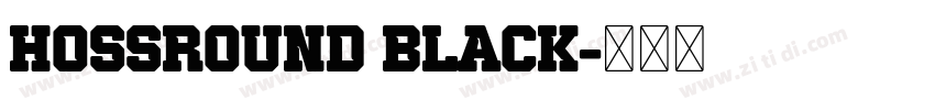 HossRound Black字体转换